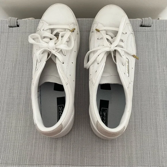 Adidas Women's Sleek Low Top Leather Sneakers - Picture 5 of 11